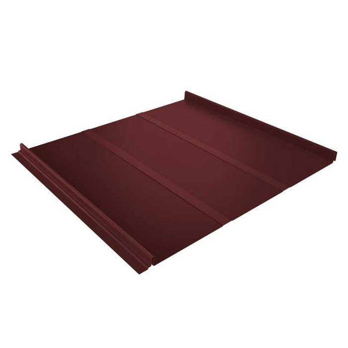 Фальцевая кровля Кликфальц Line Grand Line 0,5 Satin RAL 3009 Оксидно-Красный - фото №1