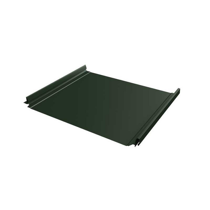 Фальцевая кровля Кликфальц Pro Grand Line 0,5 GreenCoat Pural BT, matt RR 11 Темно-Зеленый Зелень - фото №1