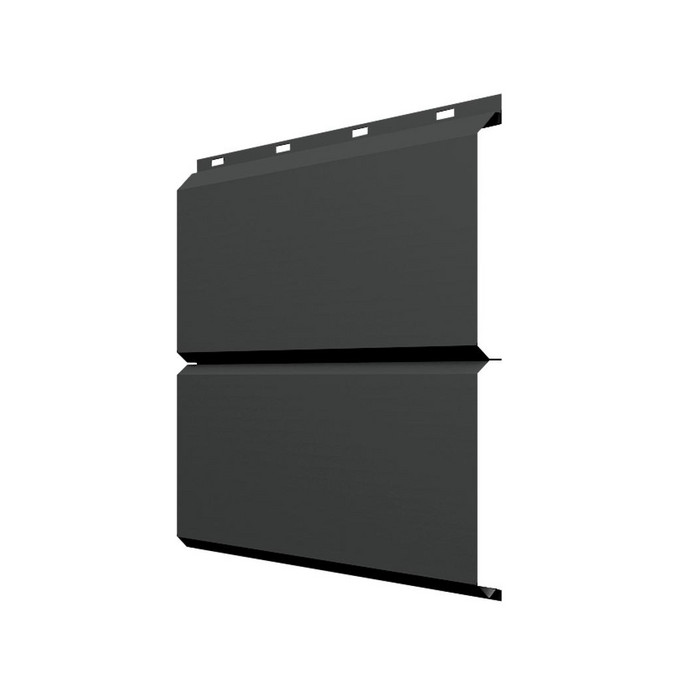 Софит ЭкоБрус без перфорации 0,345 Grand Line 0,5 Velur RAL7016 антрацитово-серый